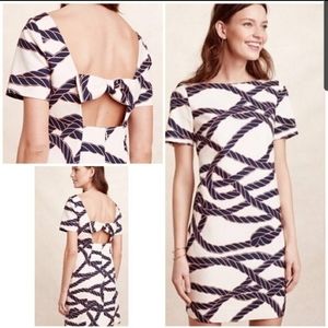 Anthropologie Maeve Nautical Bow Dress 8